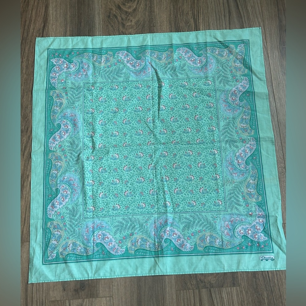 Les Olivades 31βx 30β Chic cotton pale paisley Scarf